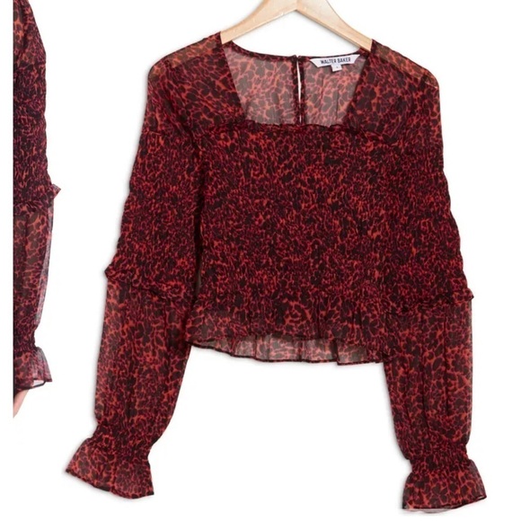 WALTER BAKER Serena Top City Lights red leopard - Picture 3 of 12